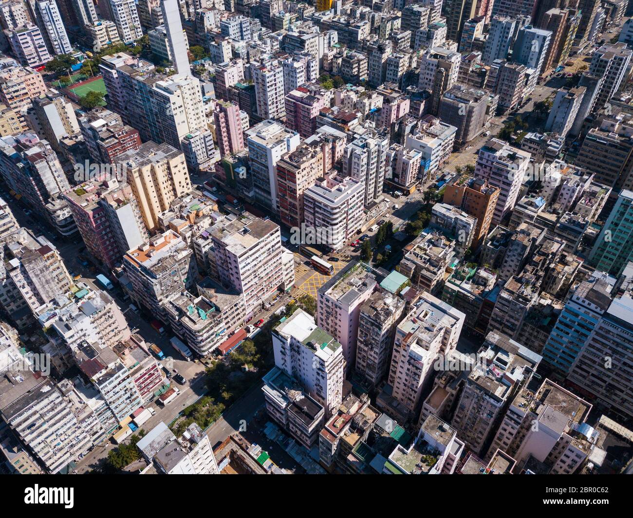 Aerial view of Hong Kong city Stock Photo - Alamy