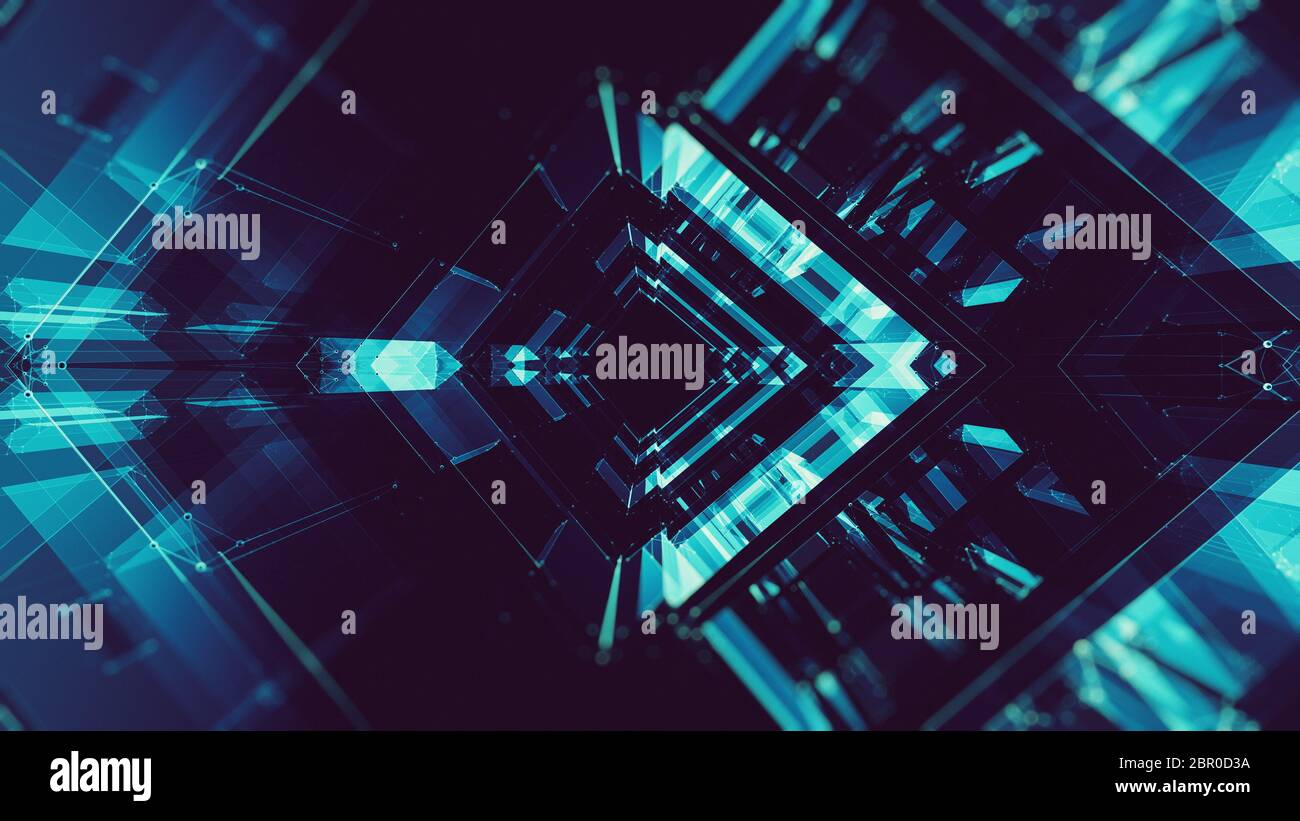 Blue glow blur lines abstract background. 3d rendering Stock Photo - Alamy