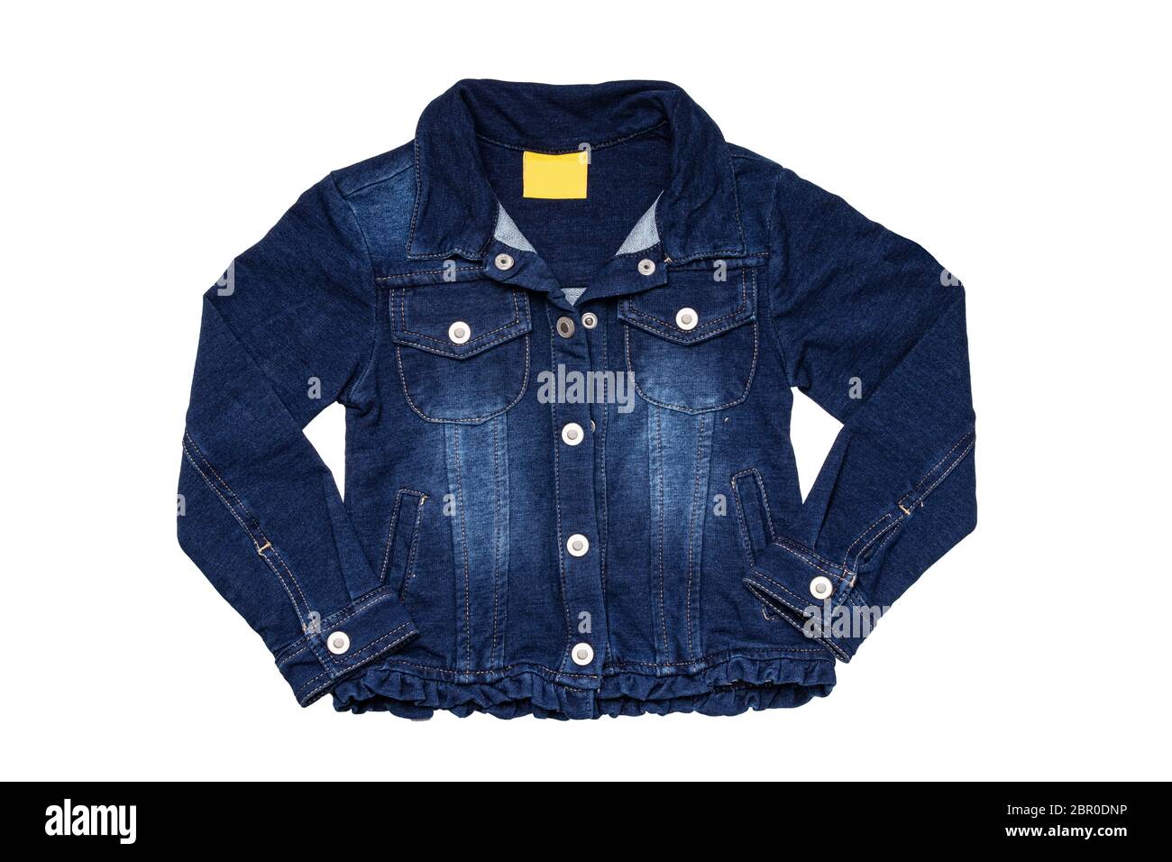 Kids jeans jacket isolated. A stylish 