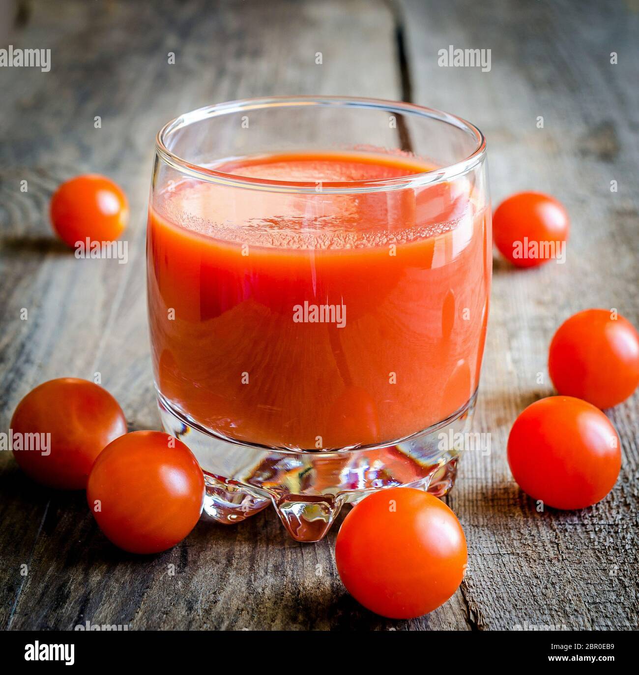 Tomato juice with cherry tomatoes Stock Photo Alamy