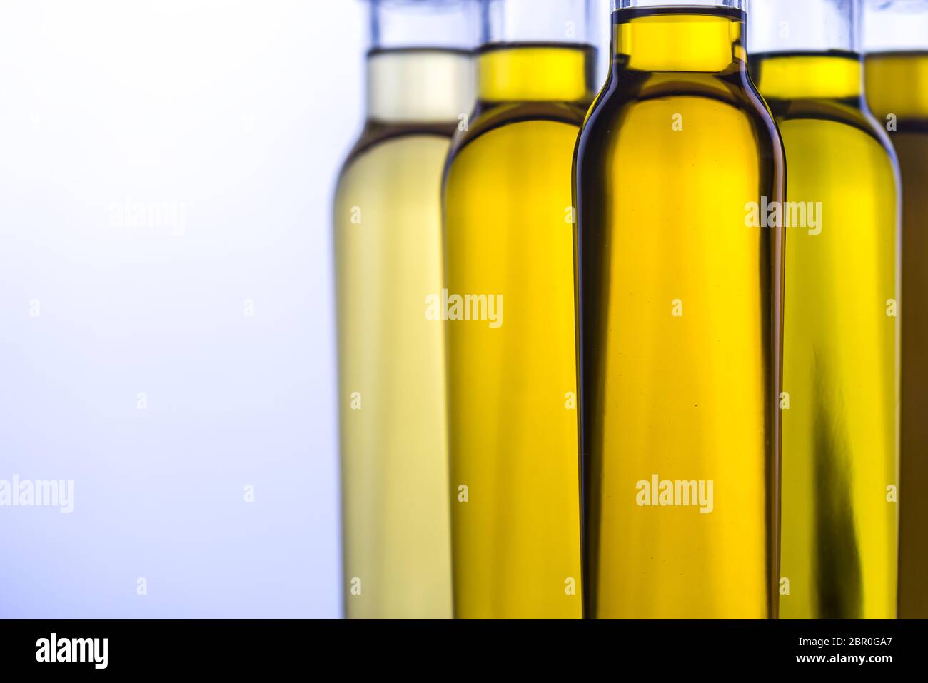 Bottles with different kinds of vegetable oil Stock Photo - Alamy