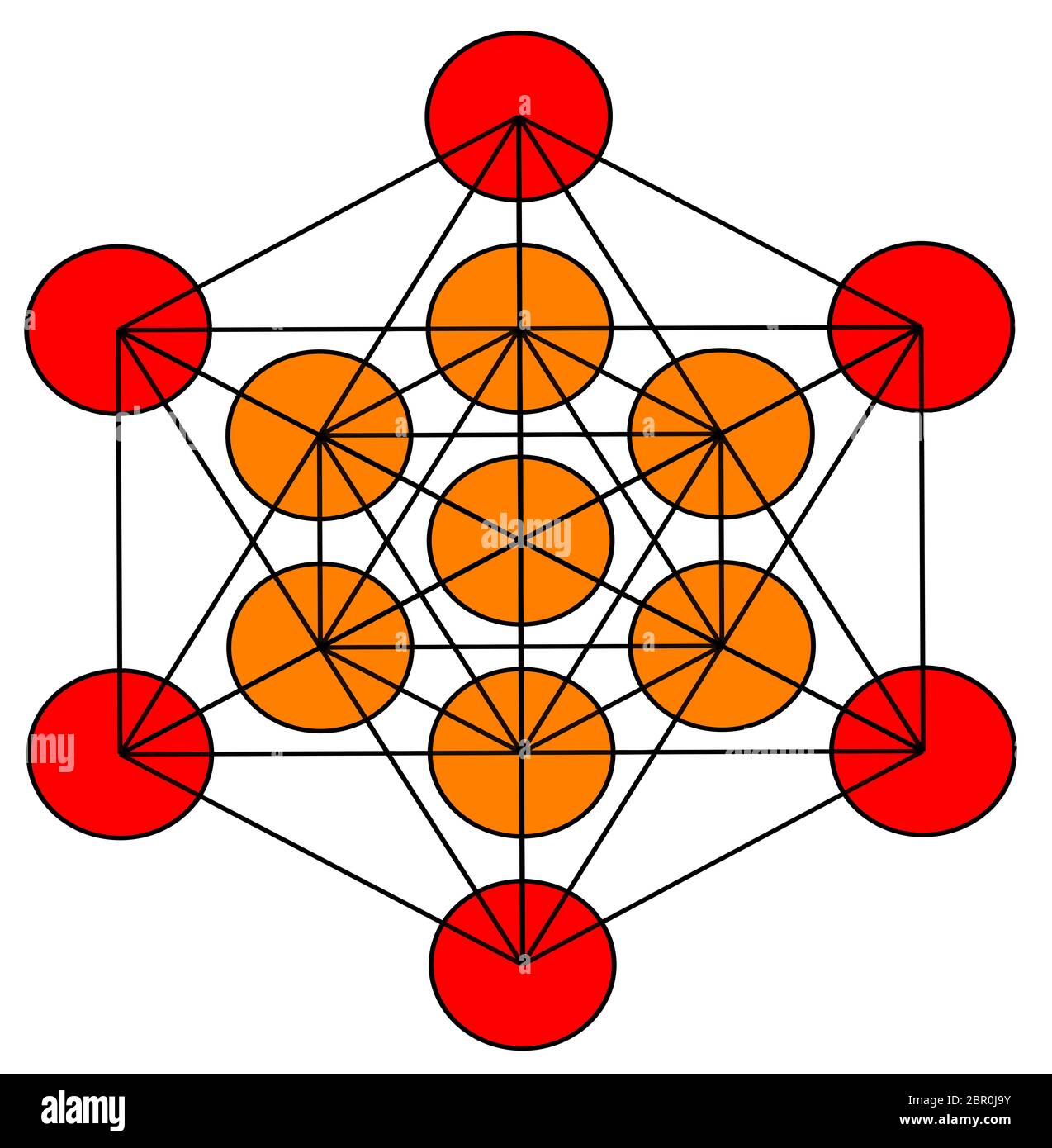 metatron cube sacred geometry energy meditation chakra illustration red ...