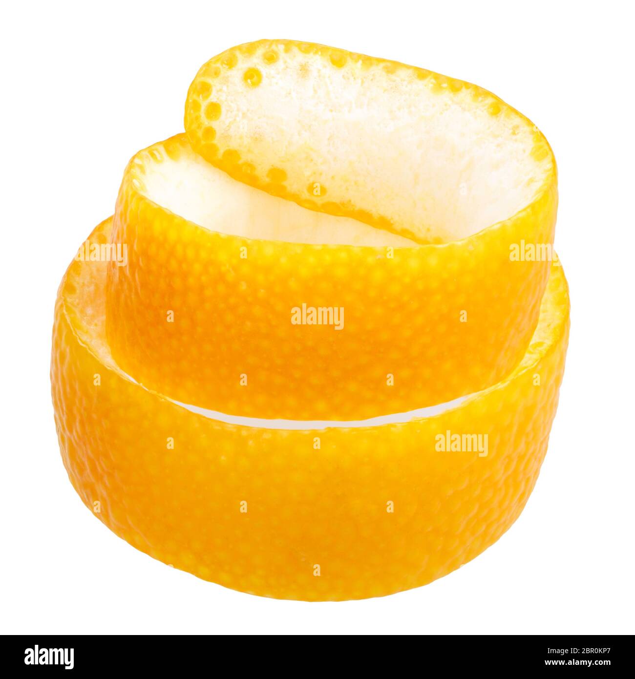Curled orange peel on white hi-res stock photography and images - Alamy
