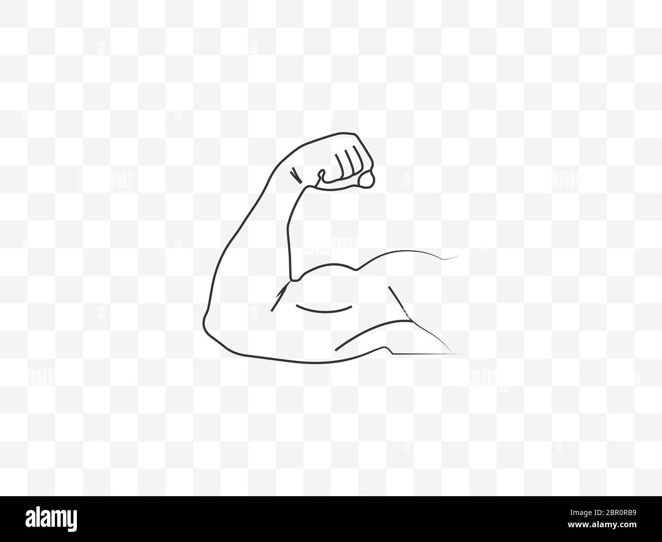 Biceps, muscle icon. Vector illustration, flat design. Stock Vector