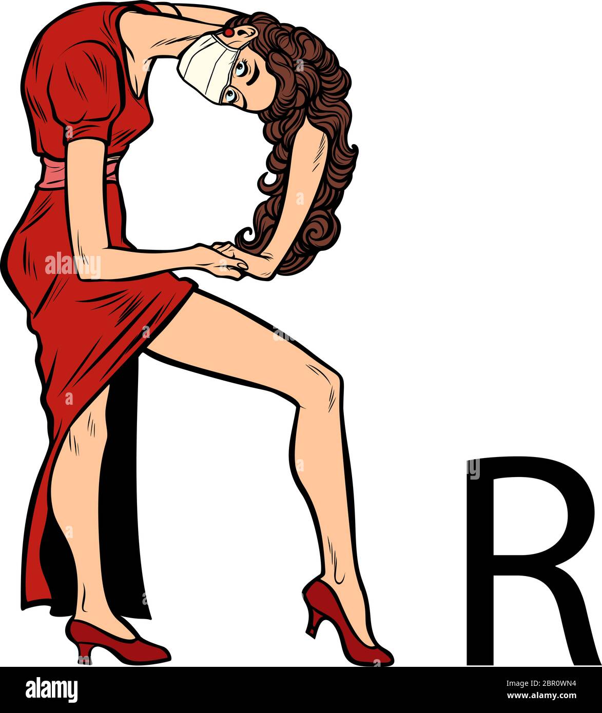 R pose with Stock Vector Images - Alamy