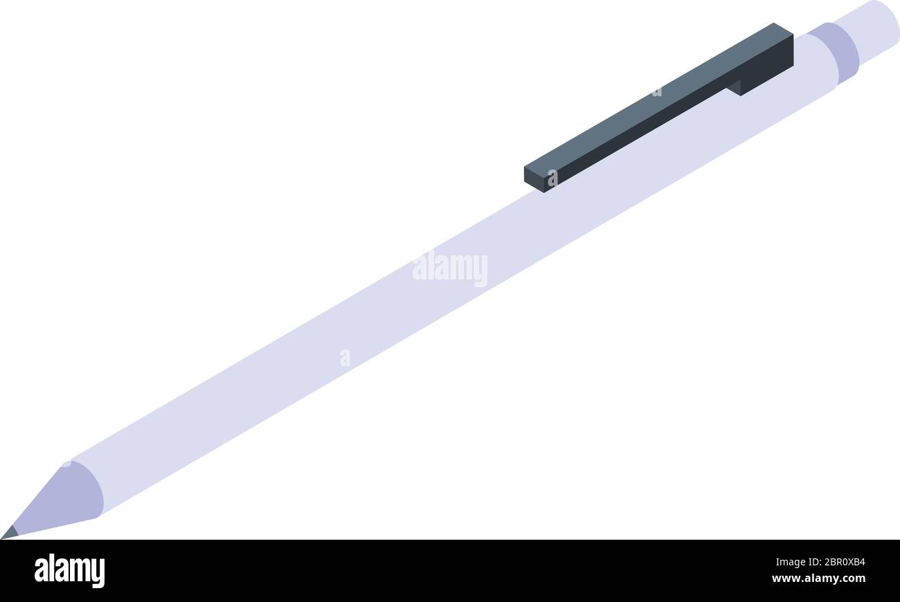 Copywriter pen icon, isometric style Stock Vector