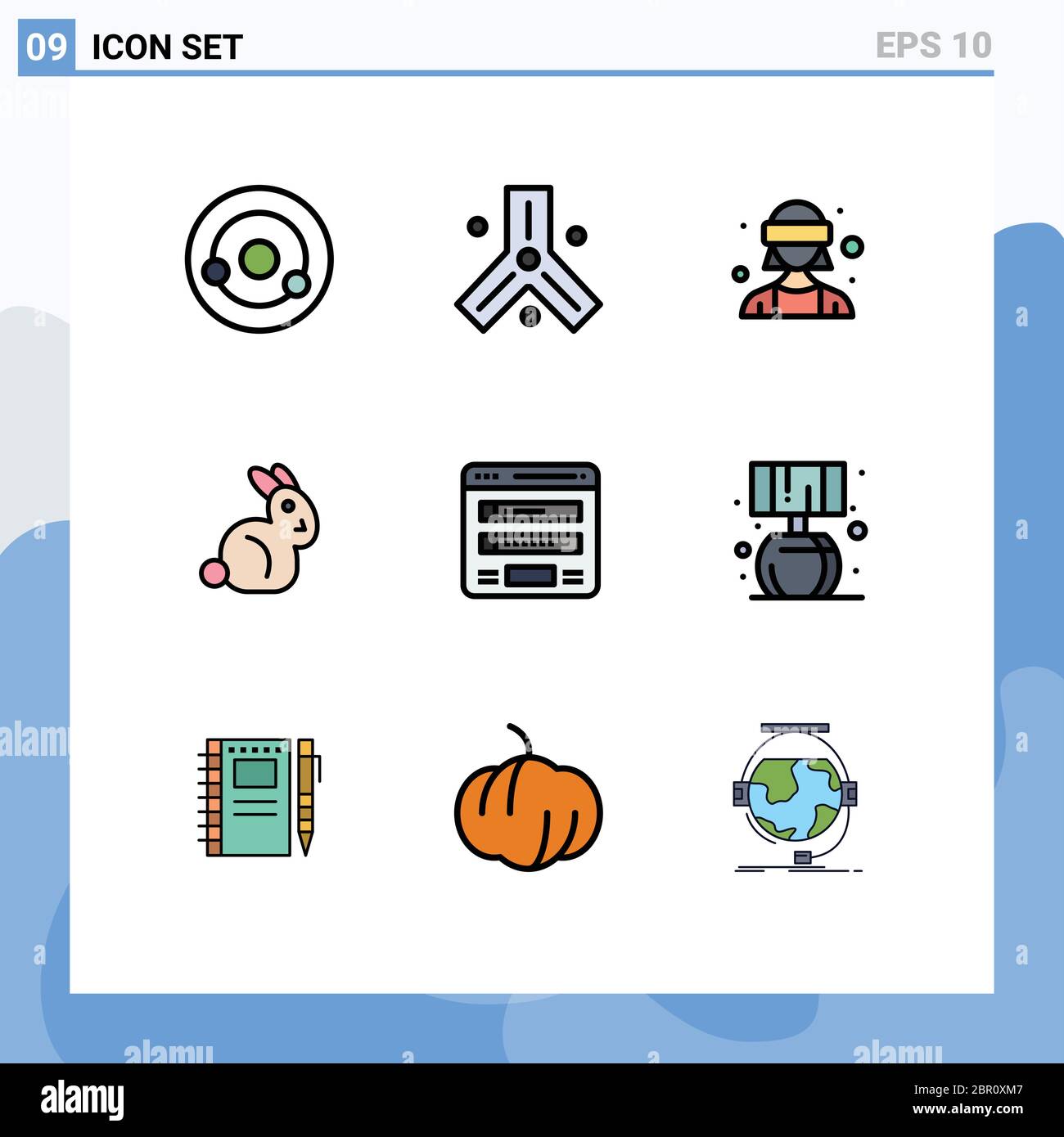 Pictogram Set of 9 Simple Filledline Flat Colors of login, flowchart,  avatar, rabbit, bynny Editable Vector Design Elements Stock Vector Image &  Art - Alamy
