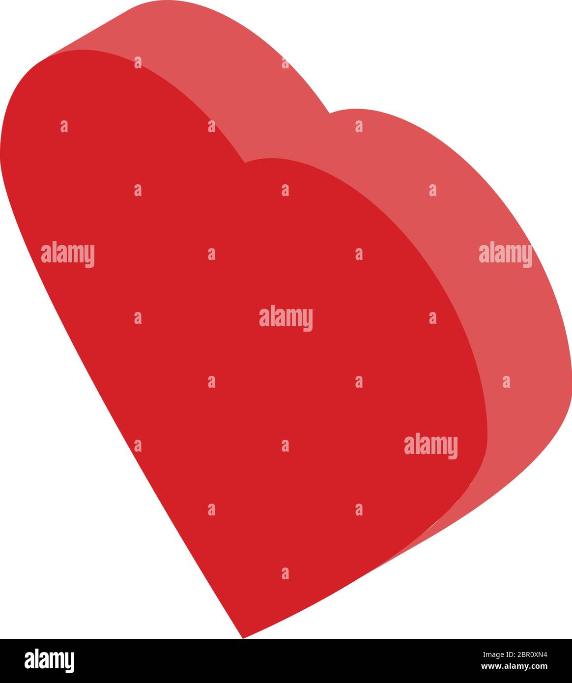 Red heart icon, isometric style Stock Vector Image & Art - Alamy