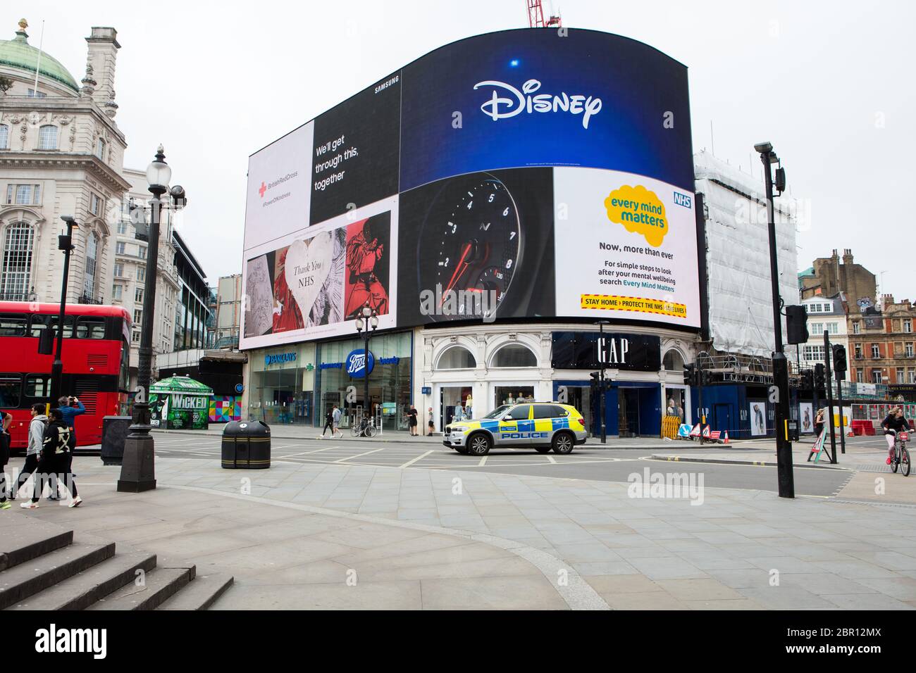 The Piccadilly Advertising Screen, Piccadilly Circus, London Stock Photo