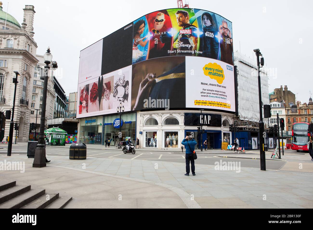 The Piccadilly Advertising Screen, Piccadilly Circus, London Stock Photo