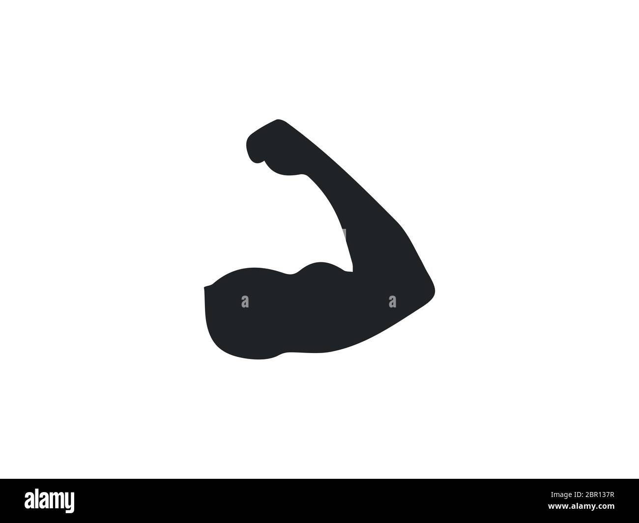 Biceps, muscle icon. Vector illustration, flat design. Stock Vector