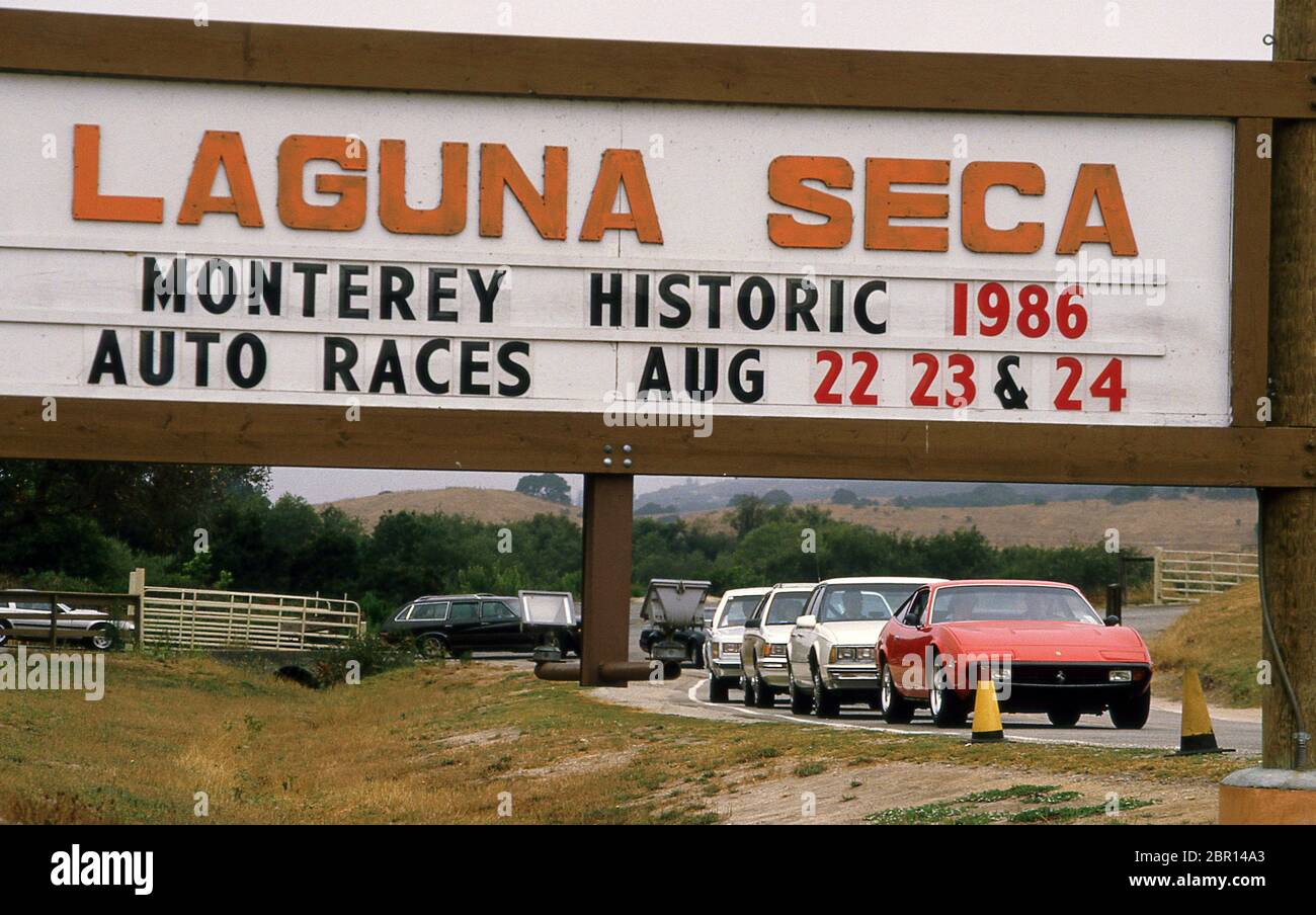 Monterey Historic Races Laguna Seca California 1986 Stock Photo