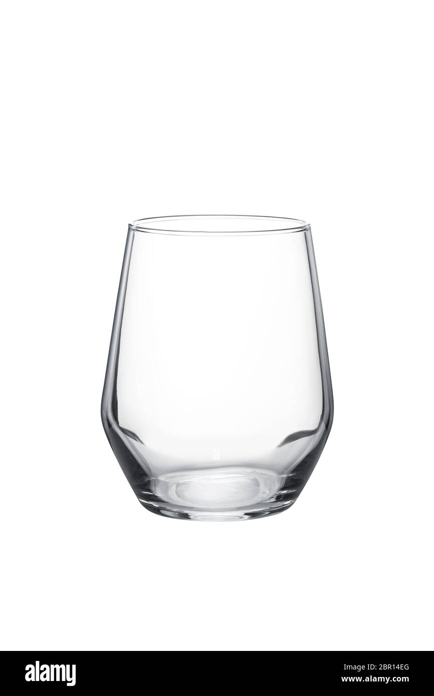 Empty glass martini glass against  white background. Stock Photo