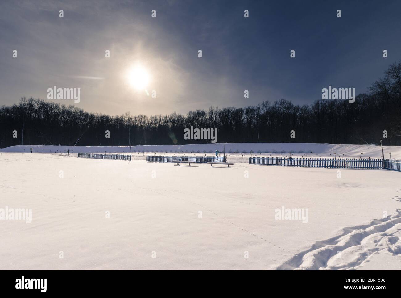 Shooting Ranges Forrest Biathlon shooting range at forest Stock Photo - Alamy
