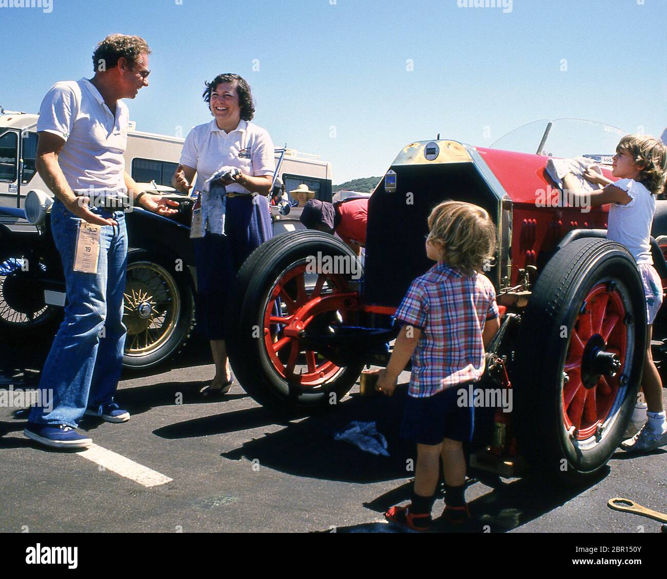 Monterey Historic Auto races at Laguna Seca race track 1986 Stock Photo