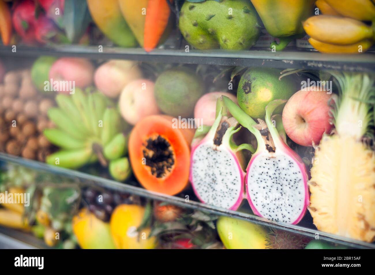 Fruit on display at a market. Siem Reap, Cambodia, Southeast Asia Stock Photo