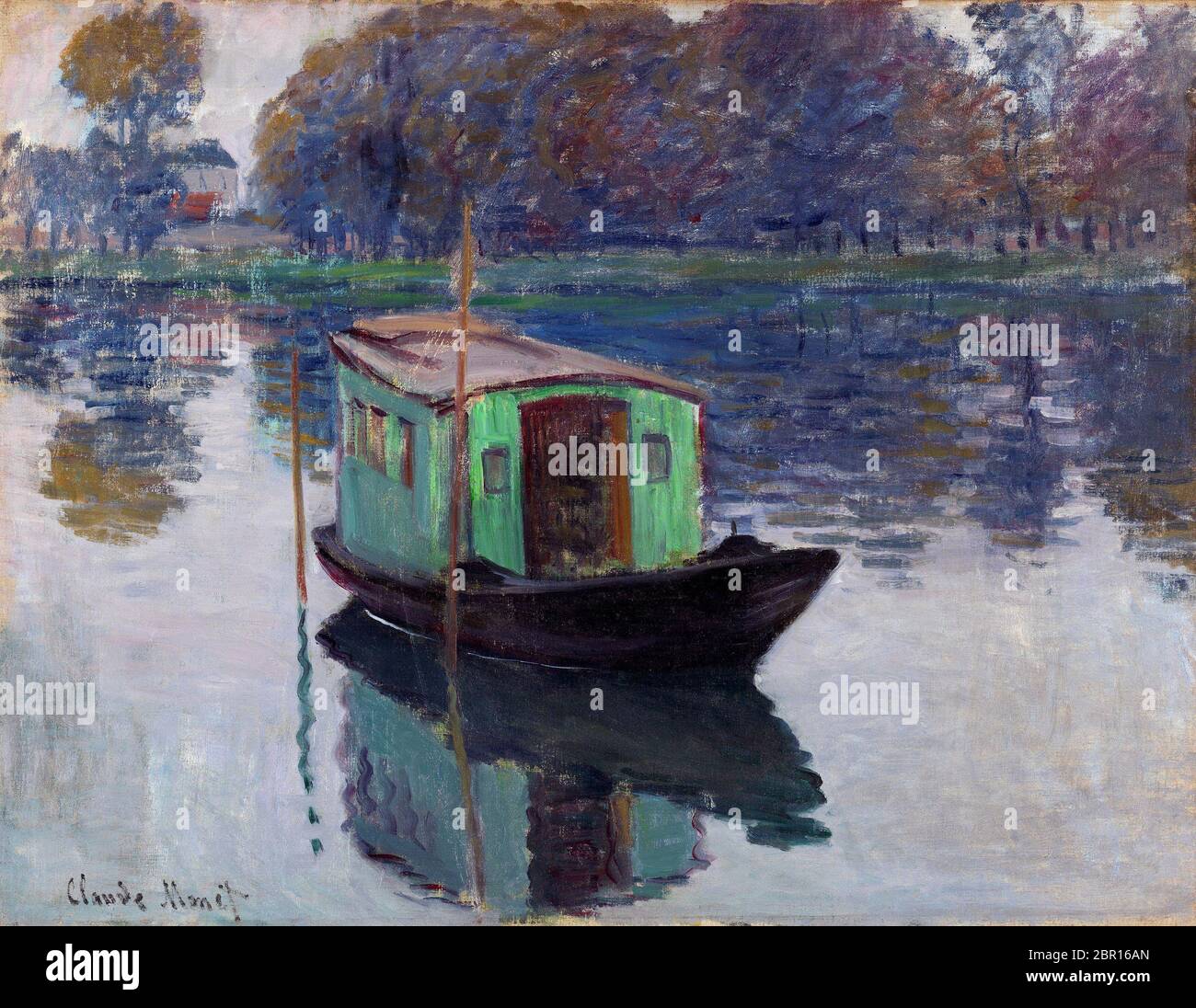 the Studio-boat by Claude Monet 1874. Kroller-Muller Museum in Otterlo, Netherlands Stock Photo