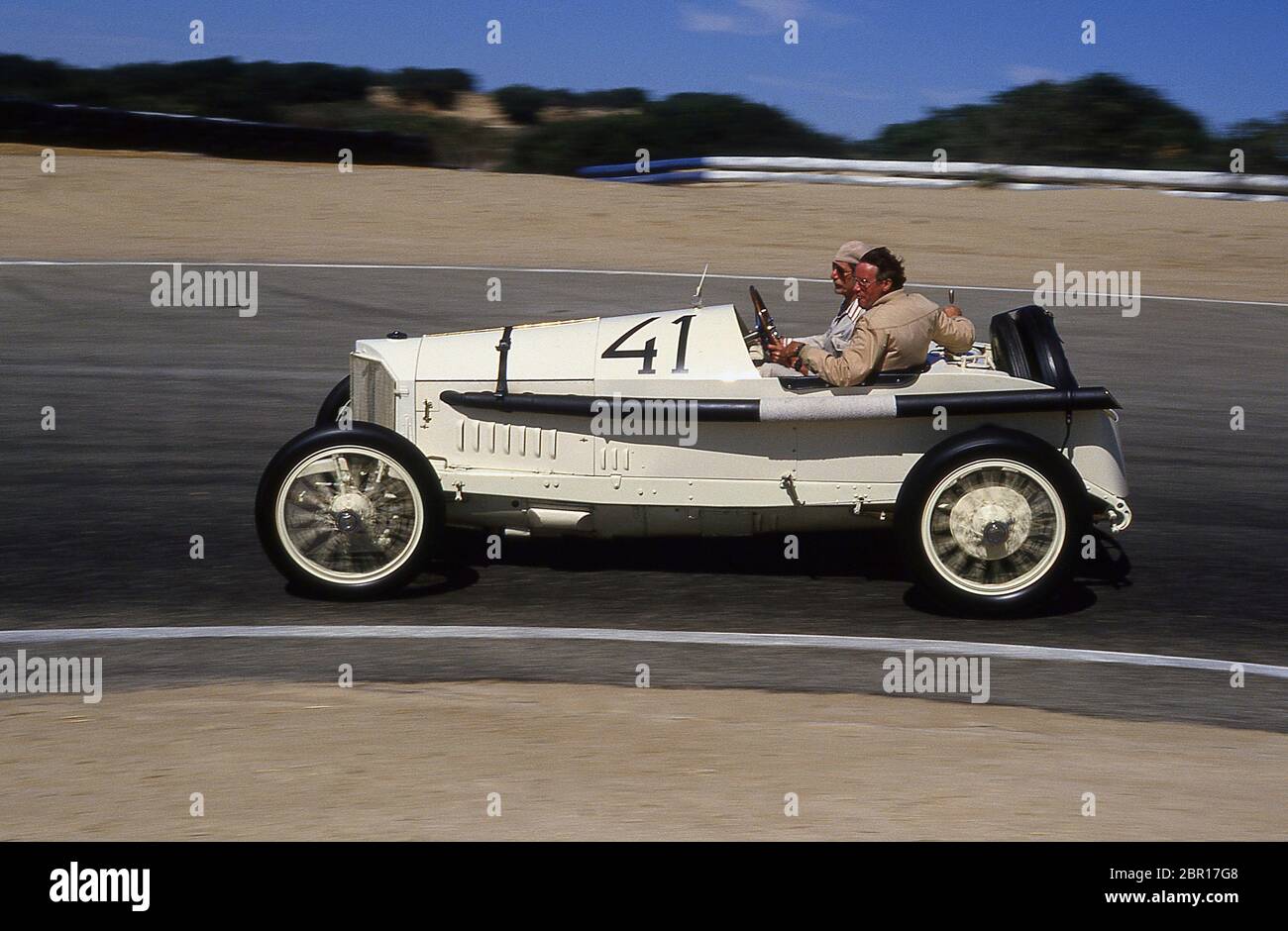 Monterey Historic Auto races at Laguna Seca race track 1986 Stock Photo