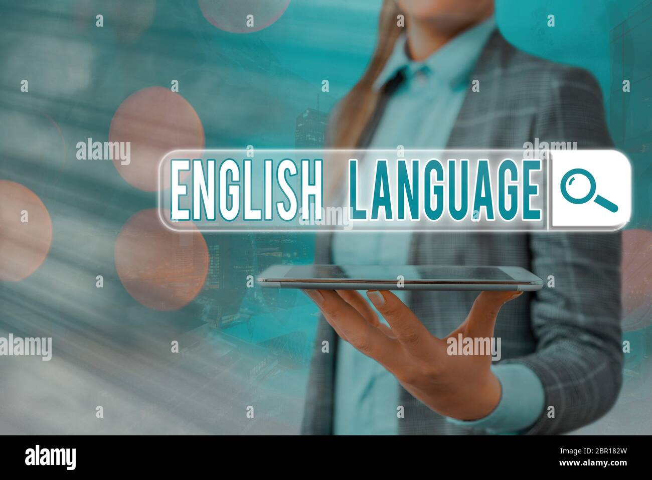 Text sign showing English Language. Business photo text third spoken native lang in world after Chinese and Spanish Stock Photo