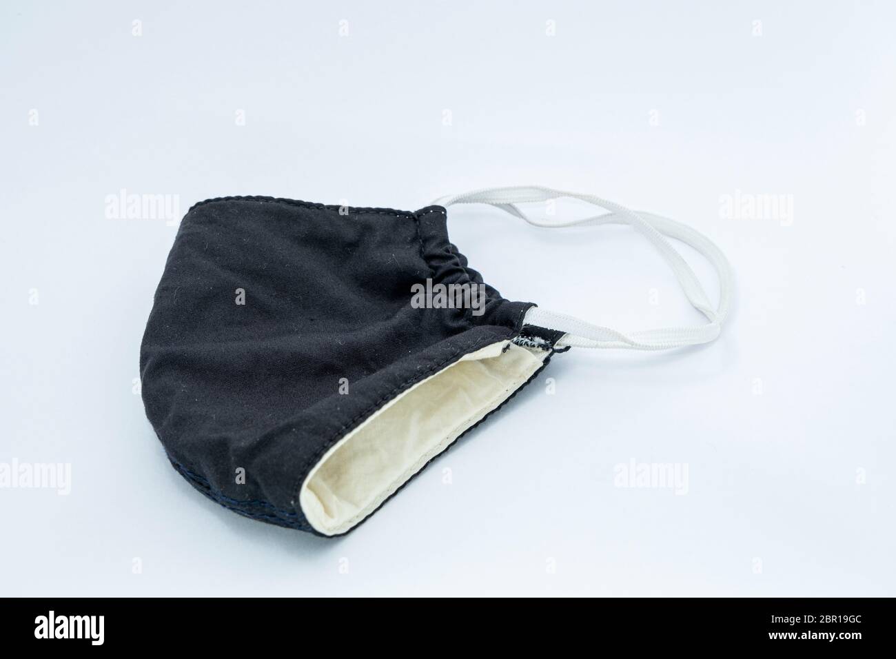 The Black Face Mask Protection isolated on white background Stock Photo ...
