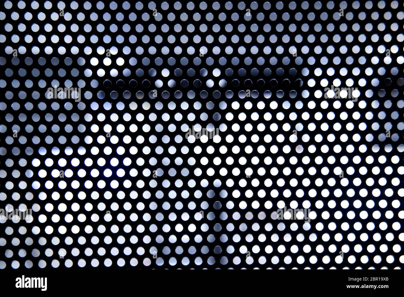 black metal texture. blank for designers. round lattice Stock Photo
