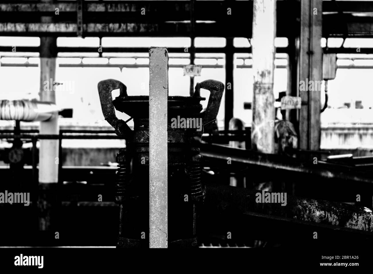 Close up industrial view,A equipment of oil refining,Oil and gas