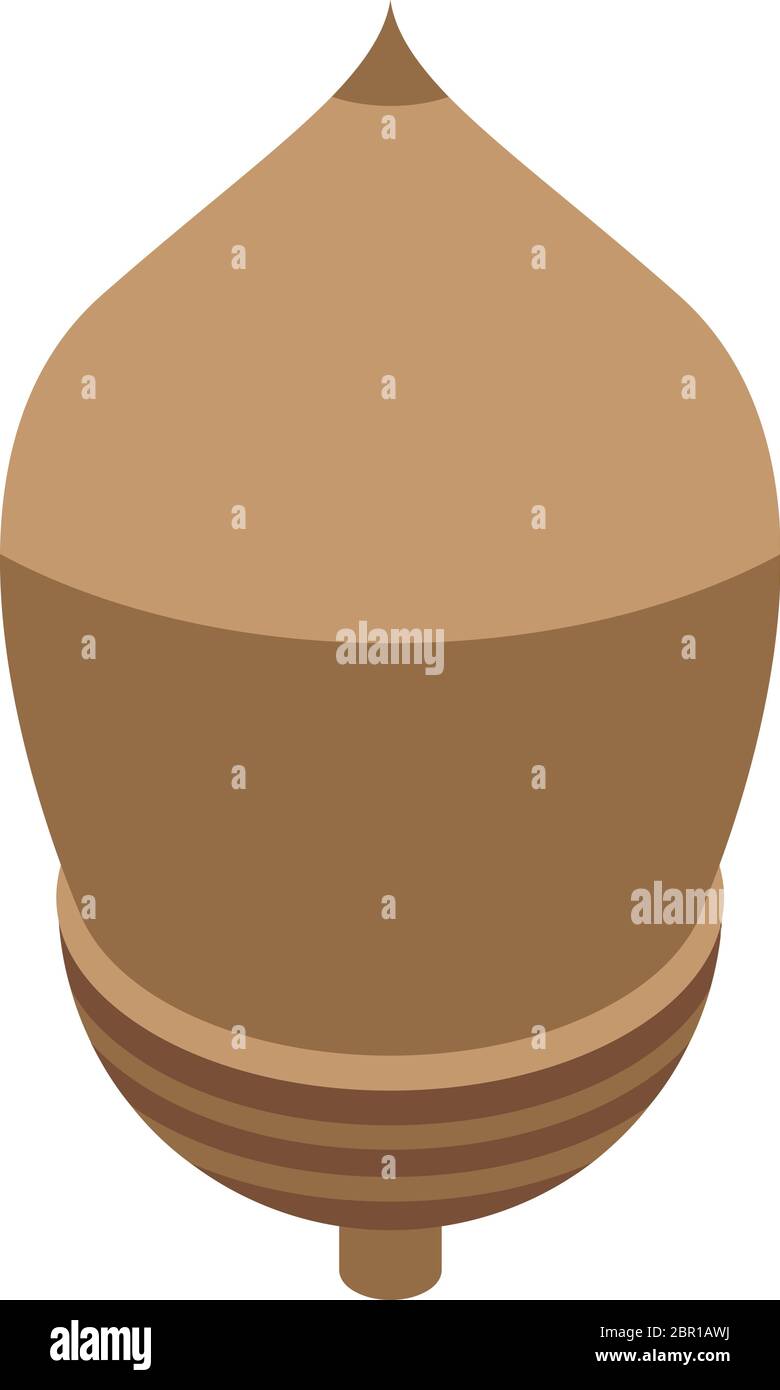 Tree acorn icon, isometric style Stock Vector