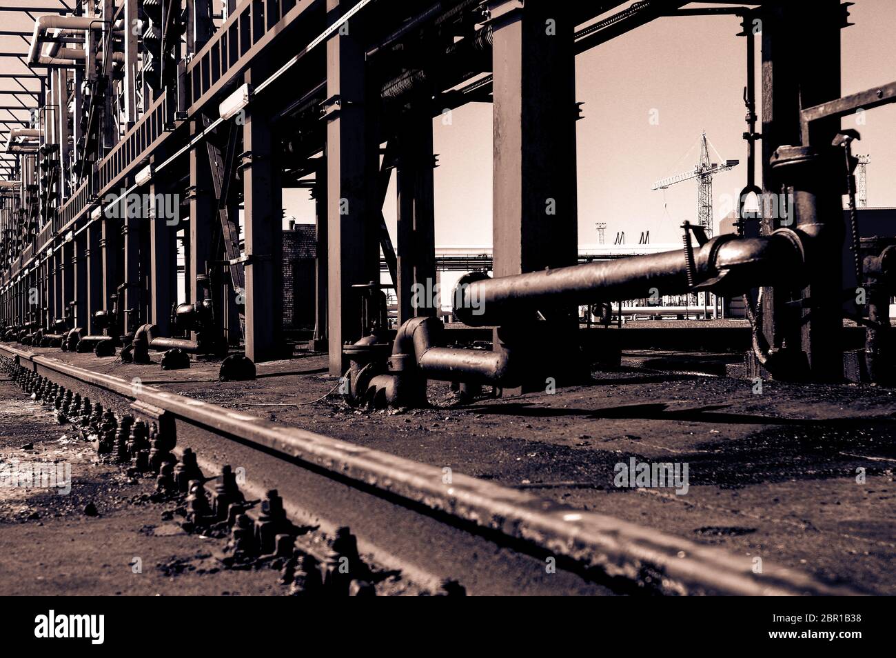 Close up industrial view,A equipment of oil refining,Oil and gas