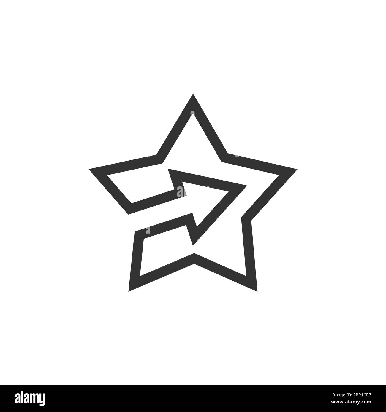 Arrow Star Line Logo Template Illustration Design. Vector EPS 10 Stock ...