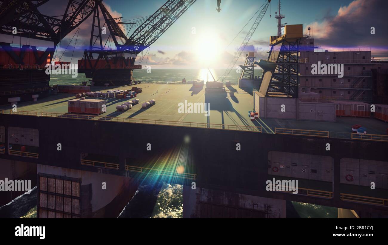 North sea oil platform worker hi-res stock photography and images - Alamy