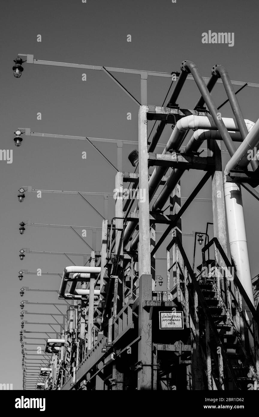 Close up industrial view,A equipment of oil refining,Oil and gas