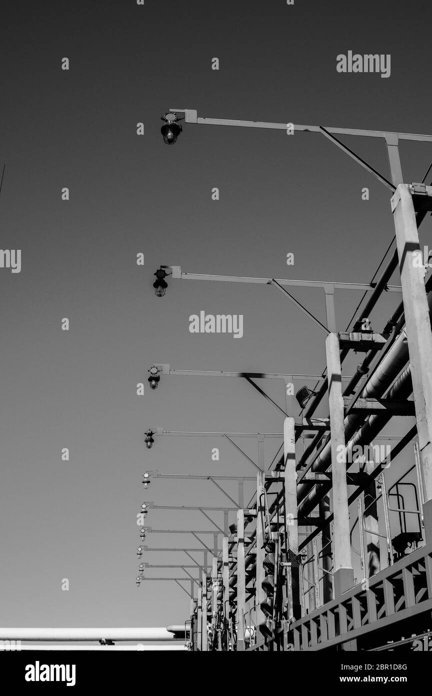 Close up industrial view,A equipment of oil refining,Oil and gas