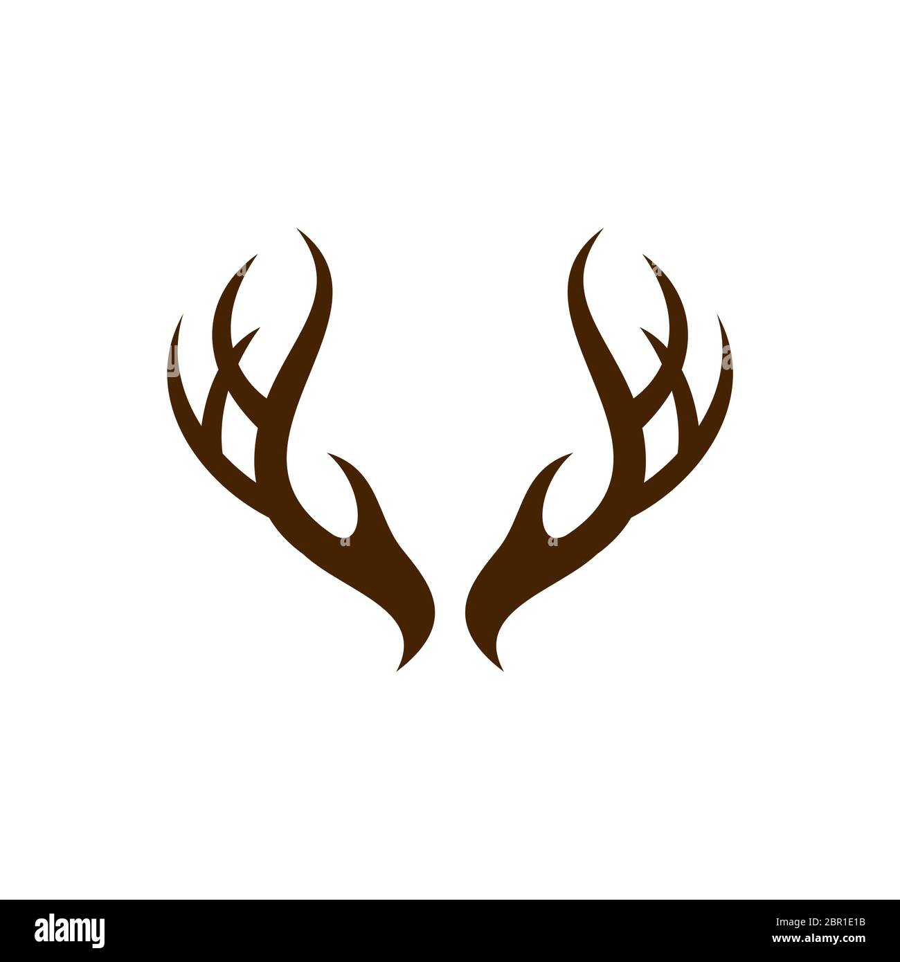 Deer Antlers Logo Template Illustration Design. Vector EPS 10 Stock Photo -  Alamy