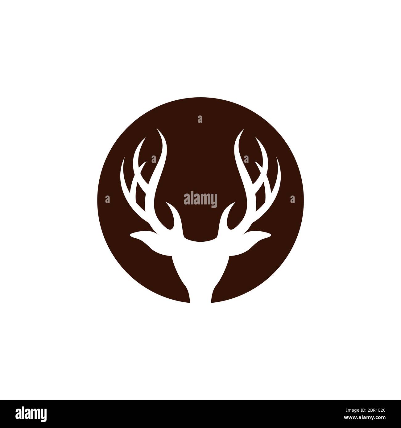 Deer Head Antlers Vector Logo Template Illustration Design Vector EPS