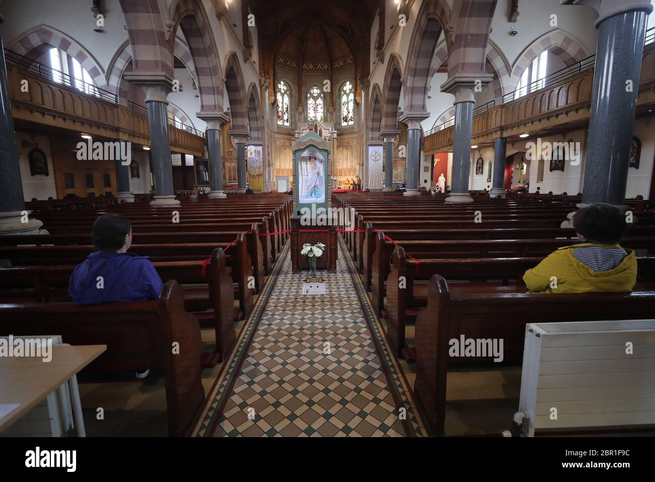Worshippers In St Paul s Church On The Falls Road In Belfast Which Has worshippers-in-st-paul-s-church-on-the-falls-road-in-belfast-which-has