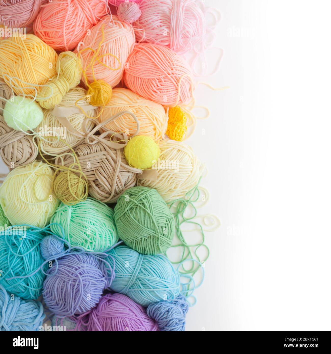 Balls colorful yarn cotton wool hi-res stock photography and images - Alamy