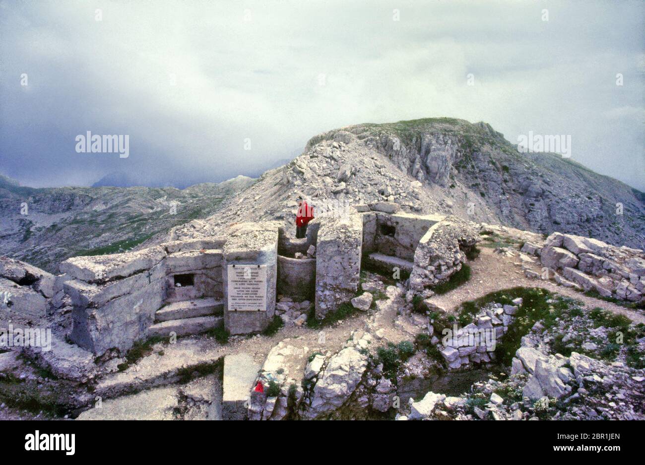 Italian Tooth Monte Pasubio. Monumental area: view of the