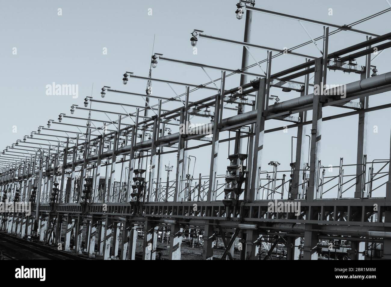 Close up industrial view,A equipment of oil refining,Oil and gas
