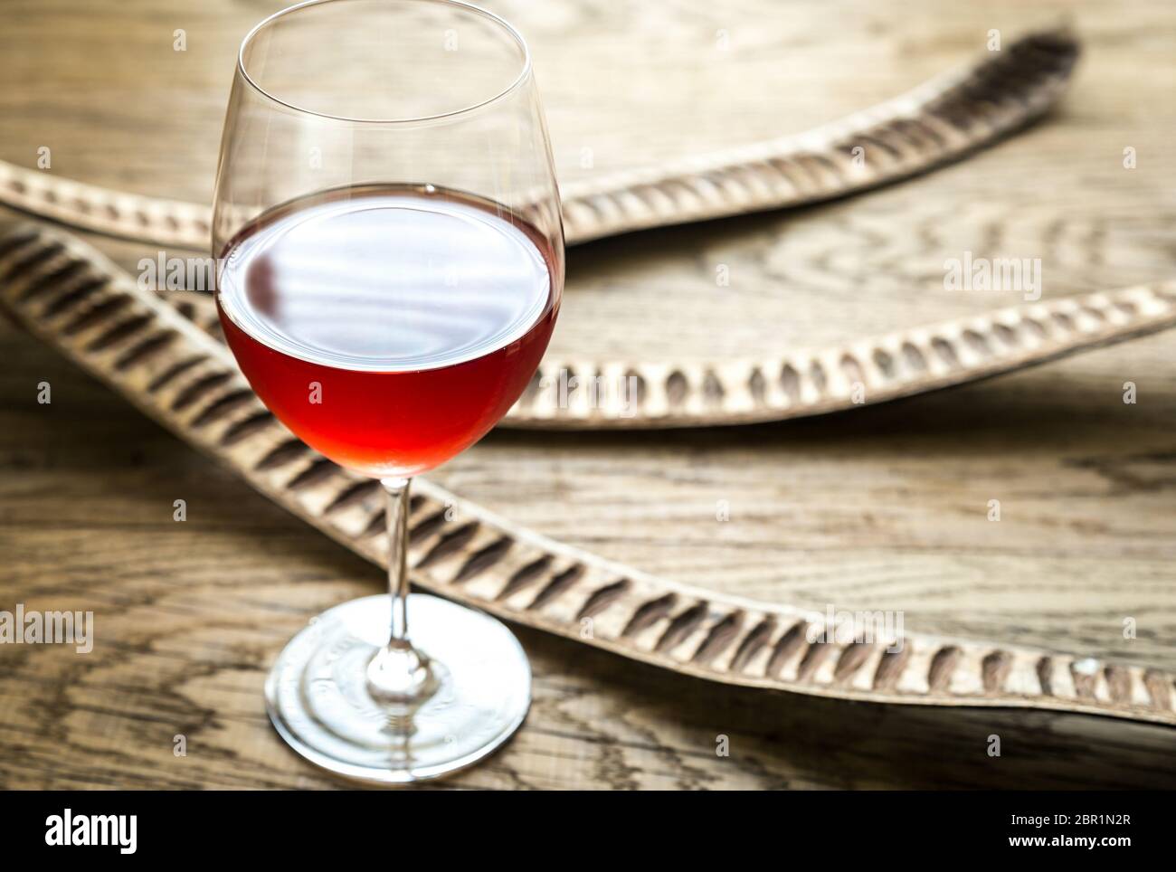 Glass of rose wine Stock Photo Alamy