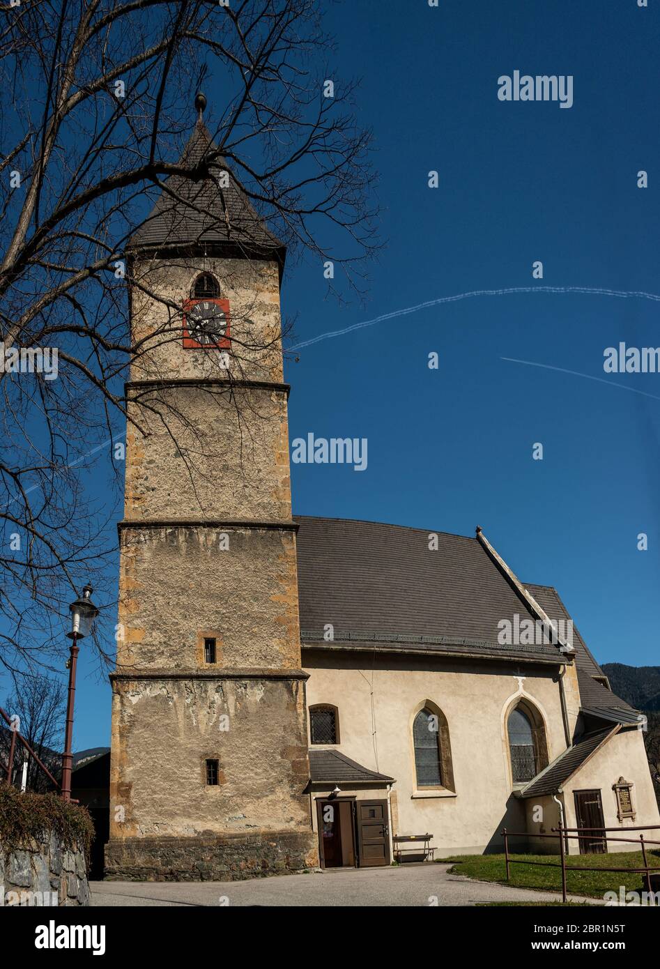 Medieval Parish Church St. Jakob in Payerbach in Lower Austria Stock Photo