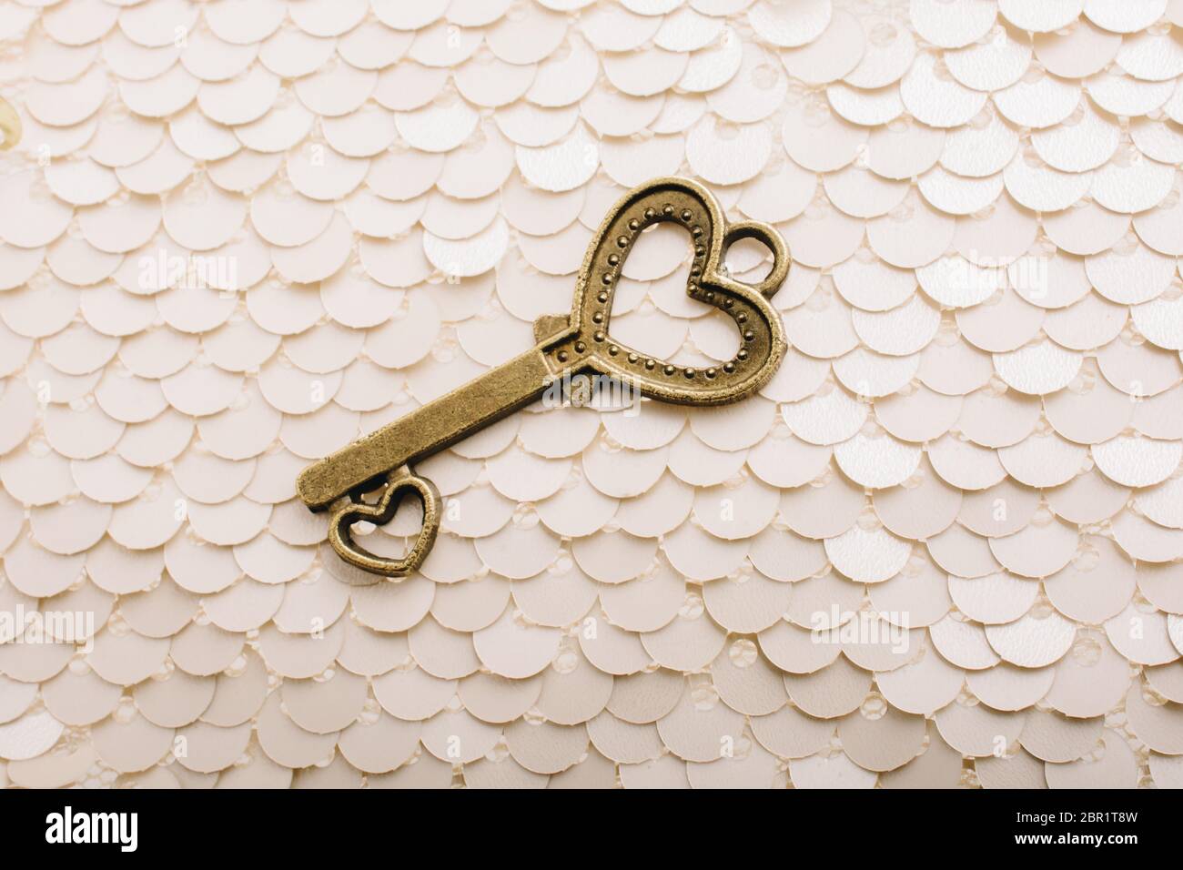 Heart shaped retro metal key on bright background Stock Photo - Alamy