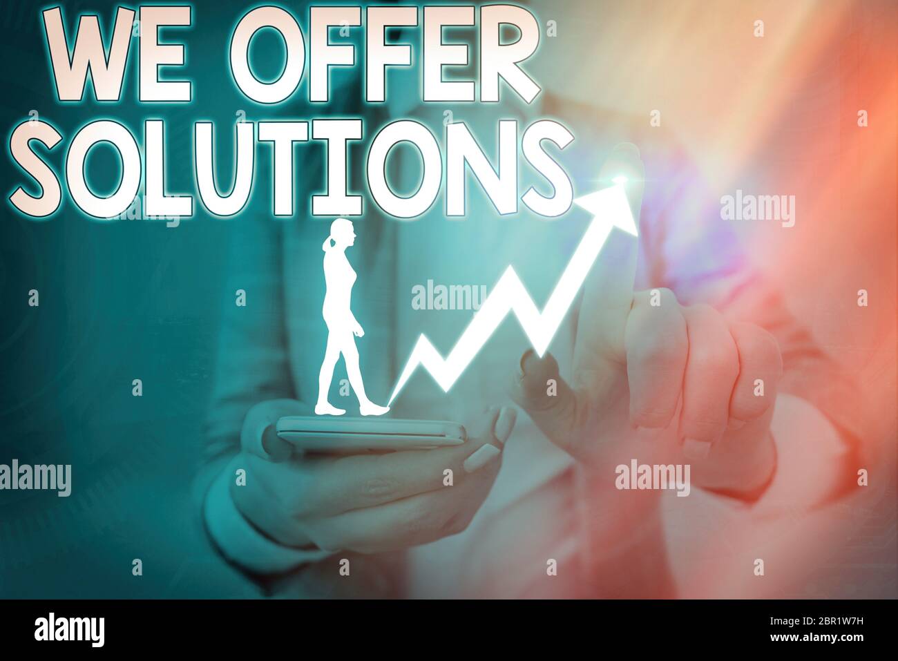 Handwriting text We Offer Solutions. Conceptual photo way to solve ...