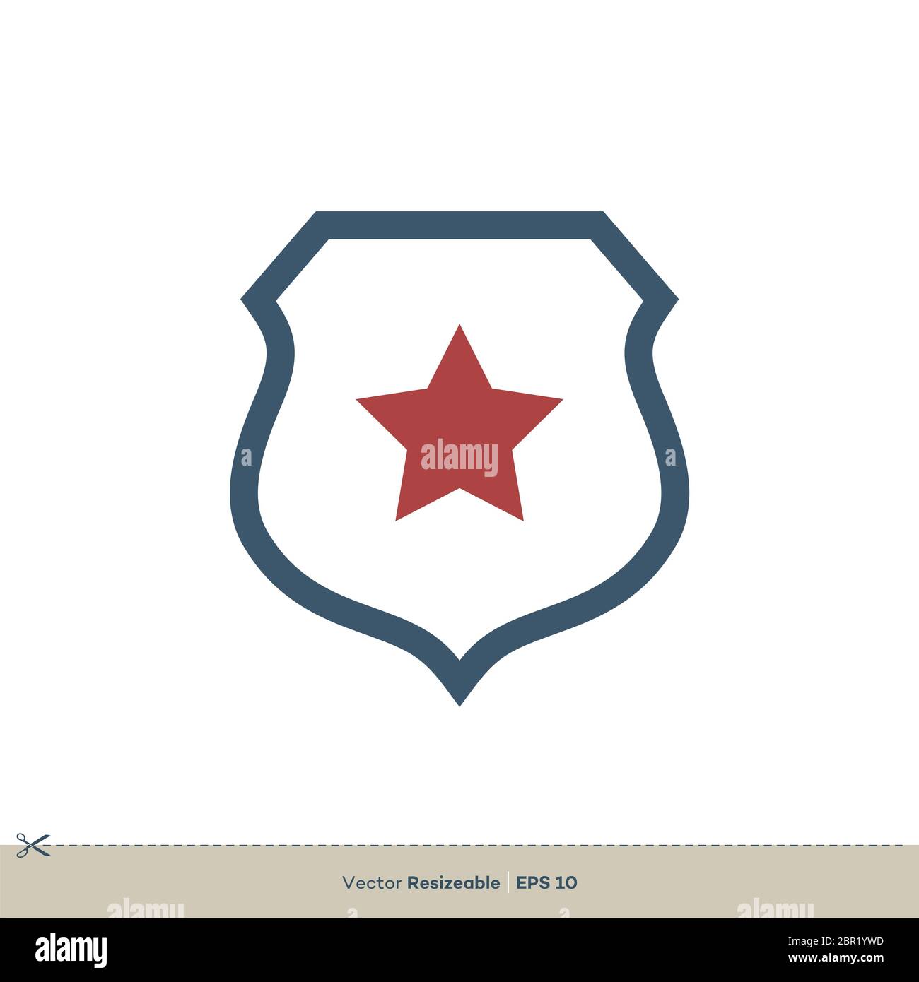 Shield and Star Icon vector Logo Template Illustration Design Stock ...
