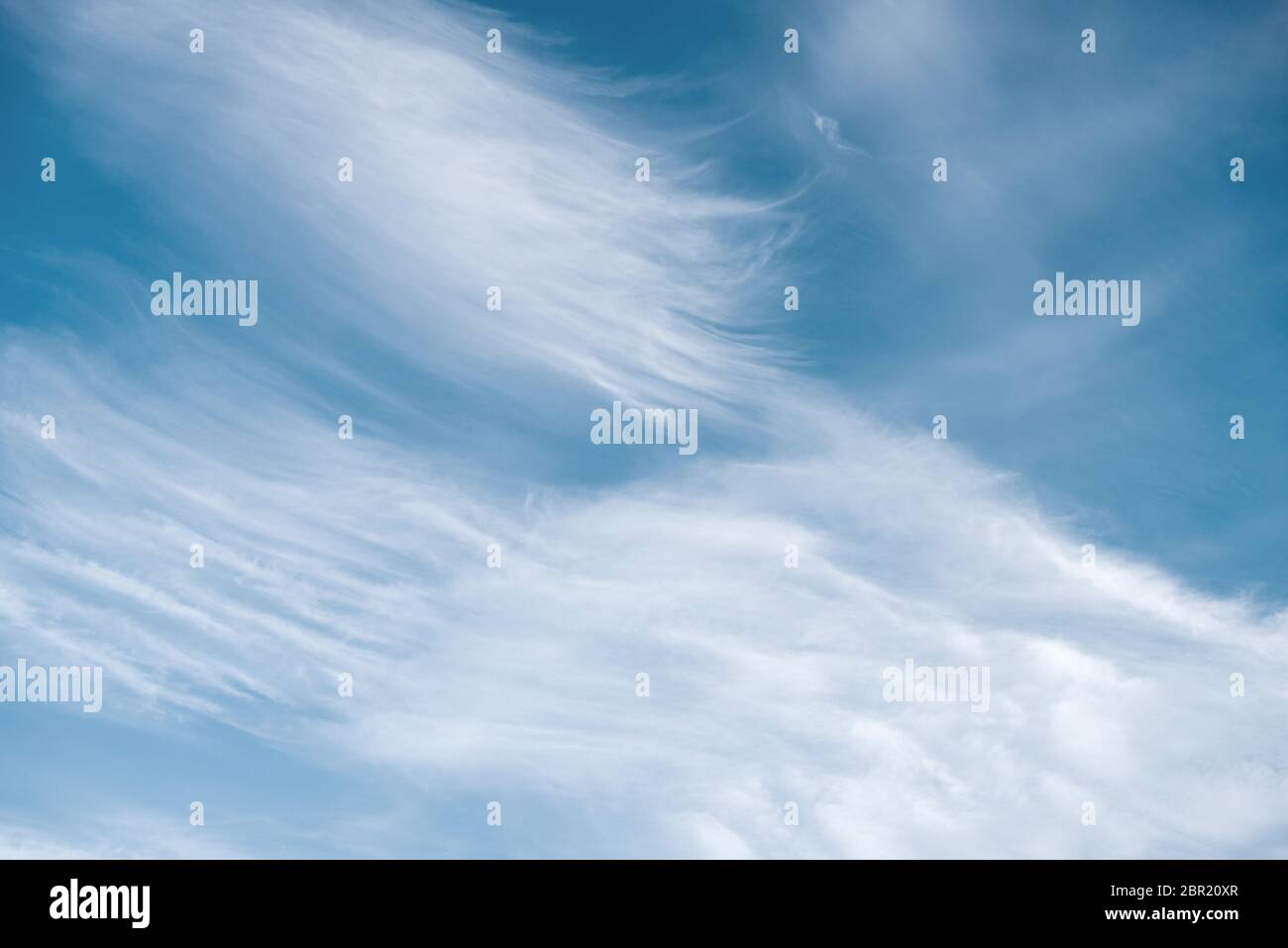 Clear blue sky and white clouds summer background Stock Photo - Alamy
