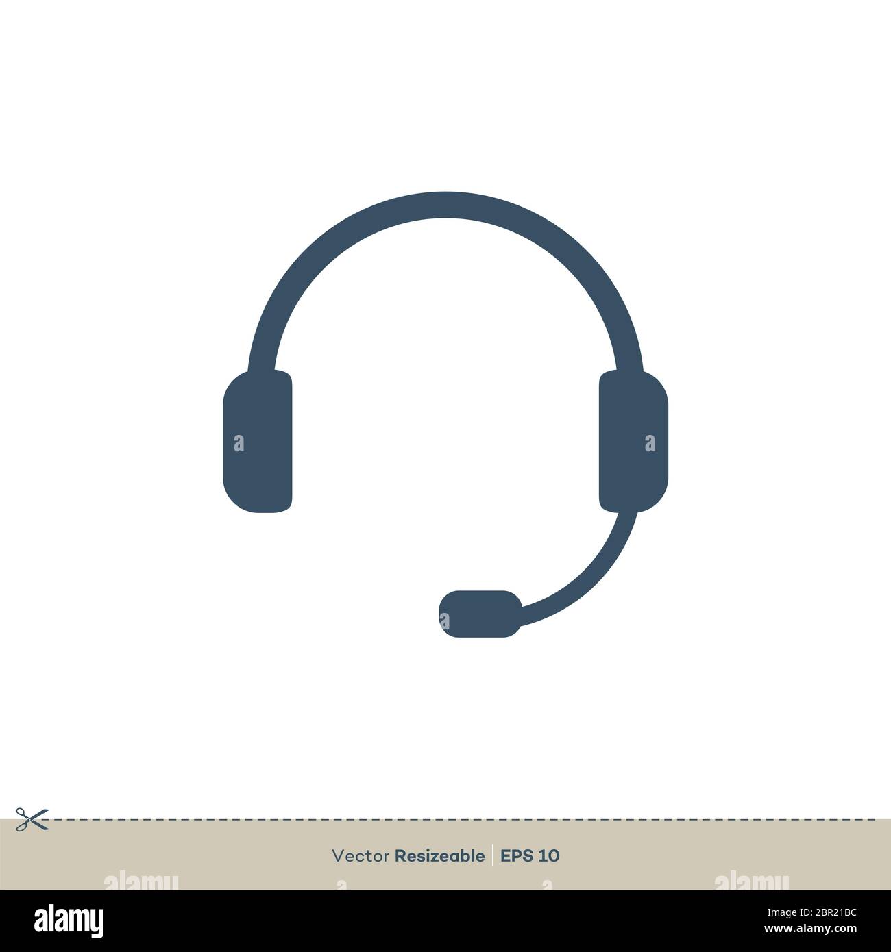 Call Center Headset Icon Vector Logo Template Illustration Design Stock  Photo - Alamy