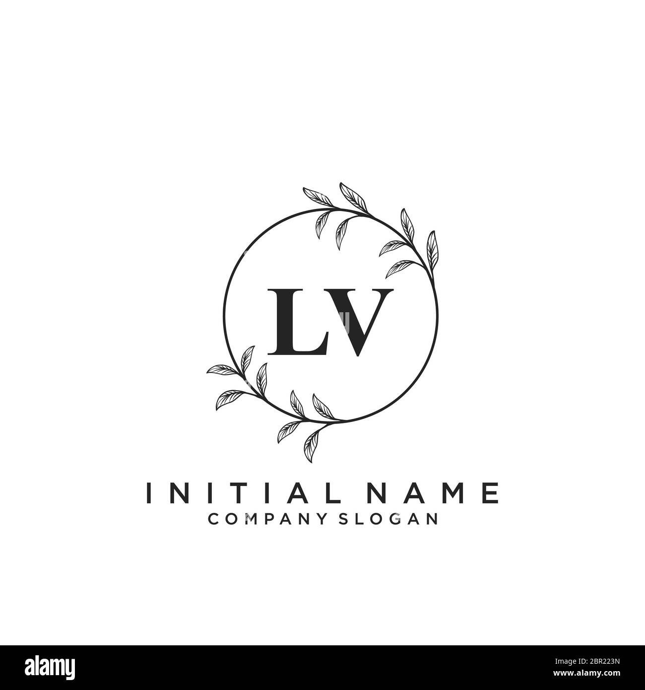 Initial LV Letter Logo Design Vector Template. Abstract Black Letter LV  Logo Design Stock Vector - Illustration of initials, monogram: 173046727