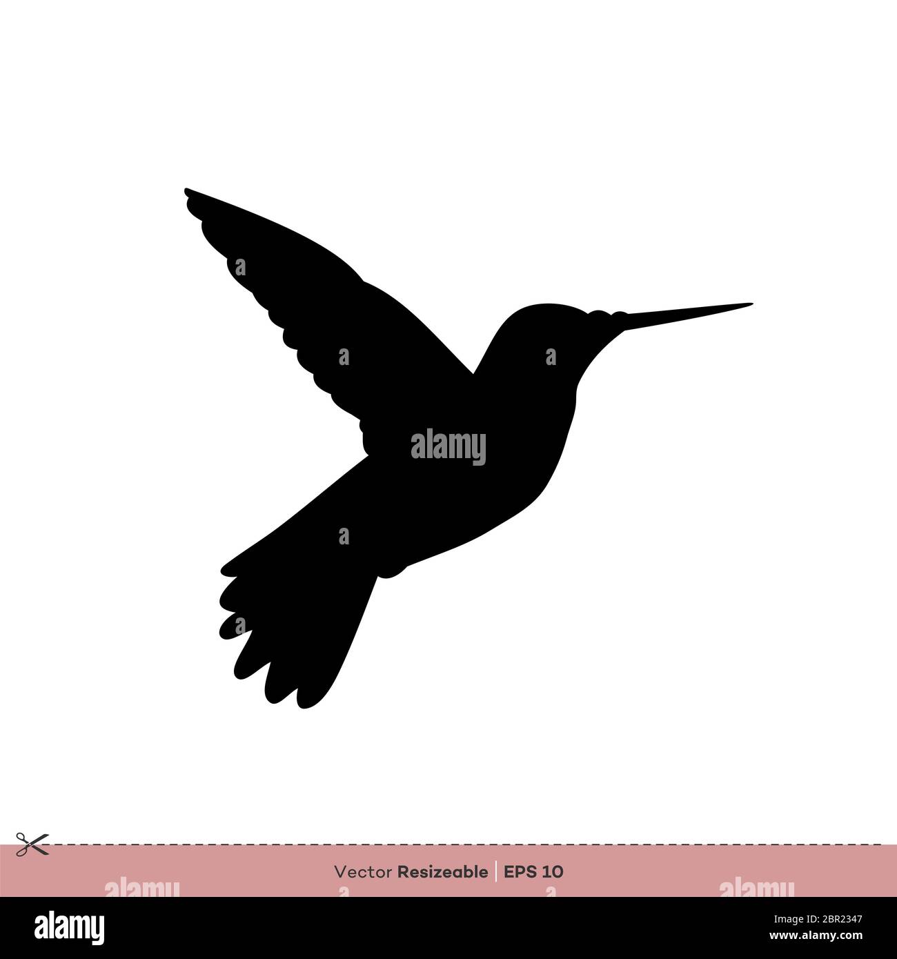 Hummingbird Bird Silhouette Vector Logo Template Illustration Design Stock Photo Alamy