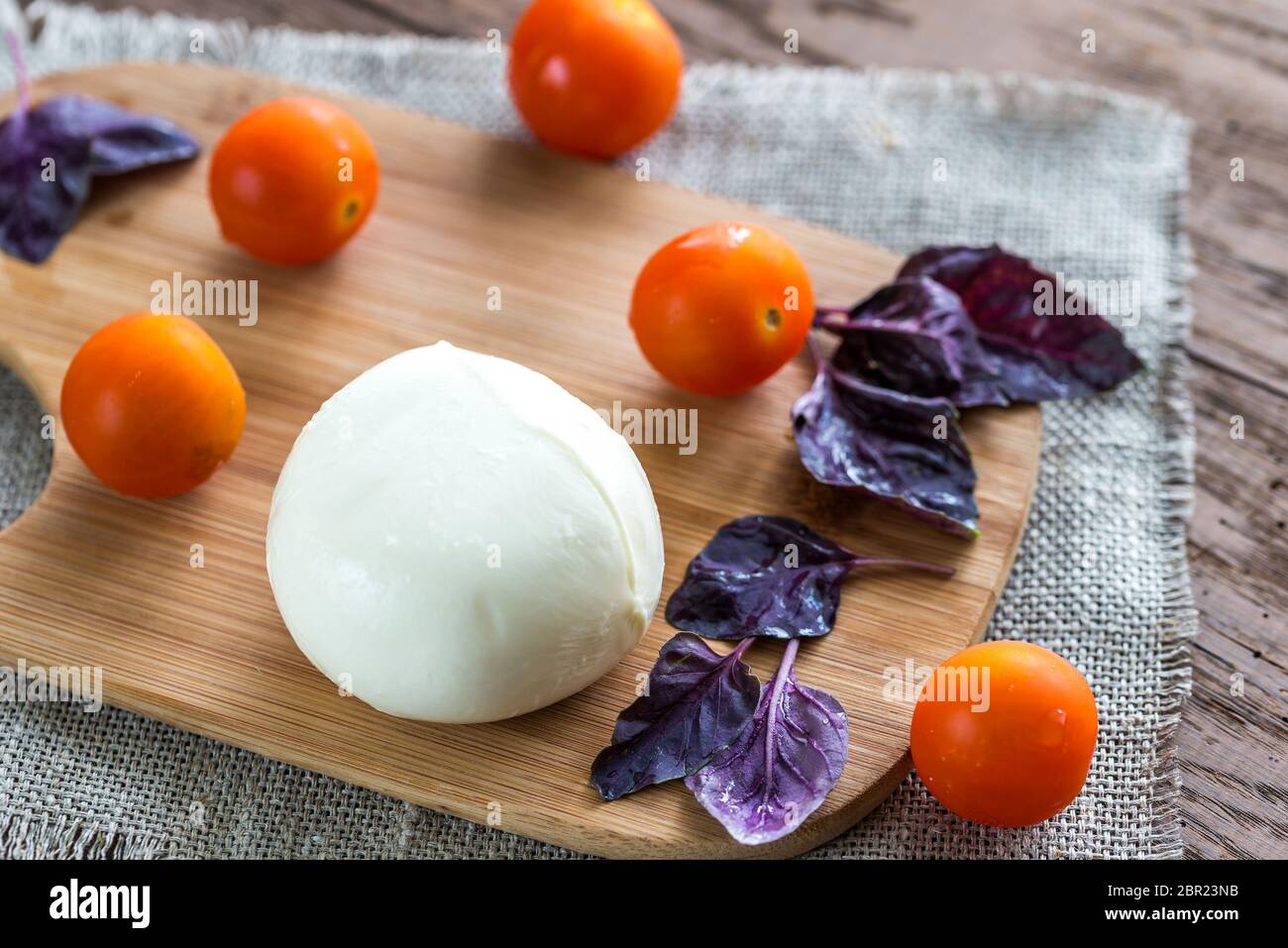 Mozzarella with tomatoes Stock Photo