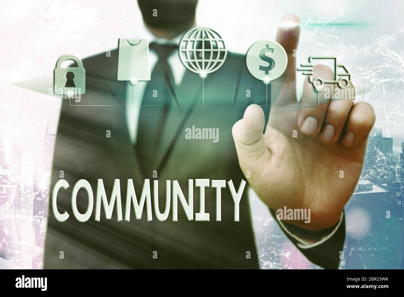 Conceptual hand writing showing Community. Concept meaning specific ...