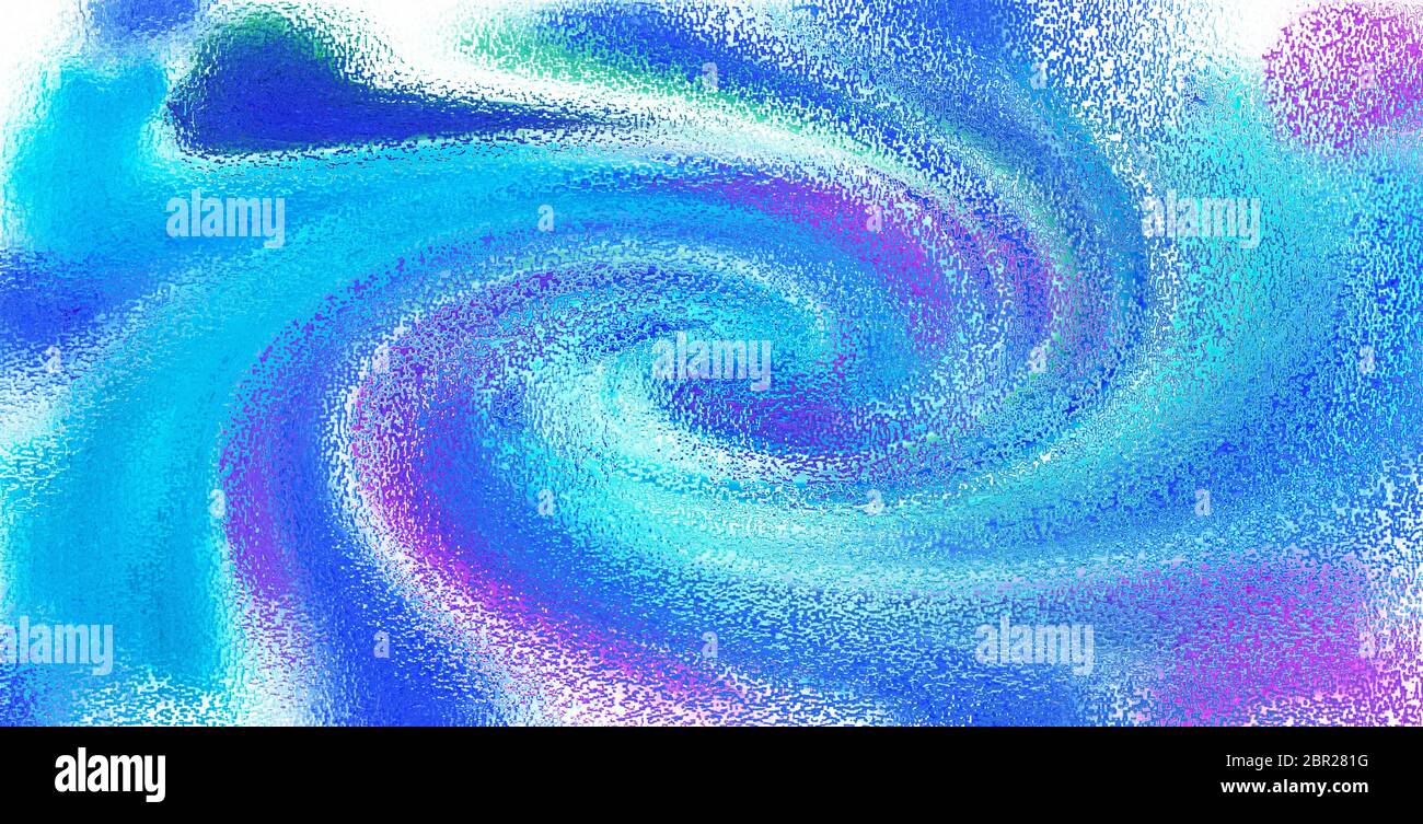 Grainy watercolor background graphic of a rotating whirlpool vortex, concept for weather, storms, space, room to add text, copy, backdrop, wallpaper Stock Photo